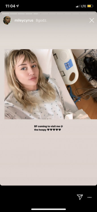 Miley Cyrus poinformowała, że w szpitalu odwiedzi ją nowy chłopak.