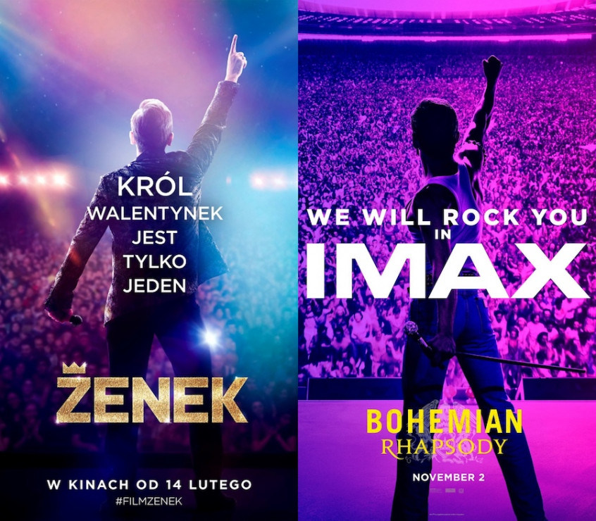 Plakat filmów „Zenek” i „Bohemian Rhapsody”