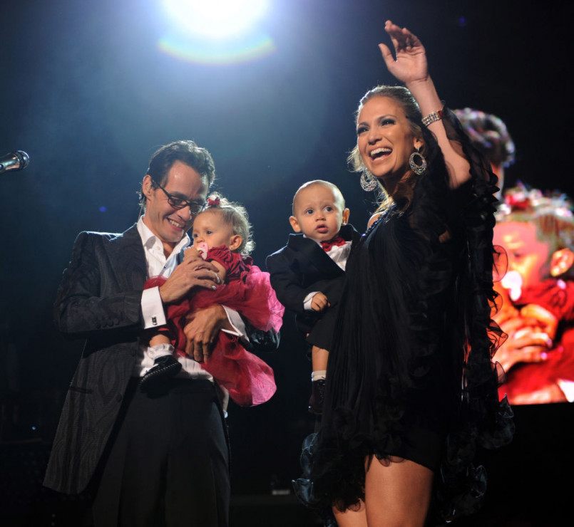 Jennifer Lopez i Marc Anthony z dziećmi