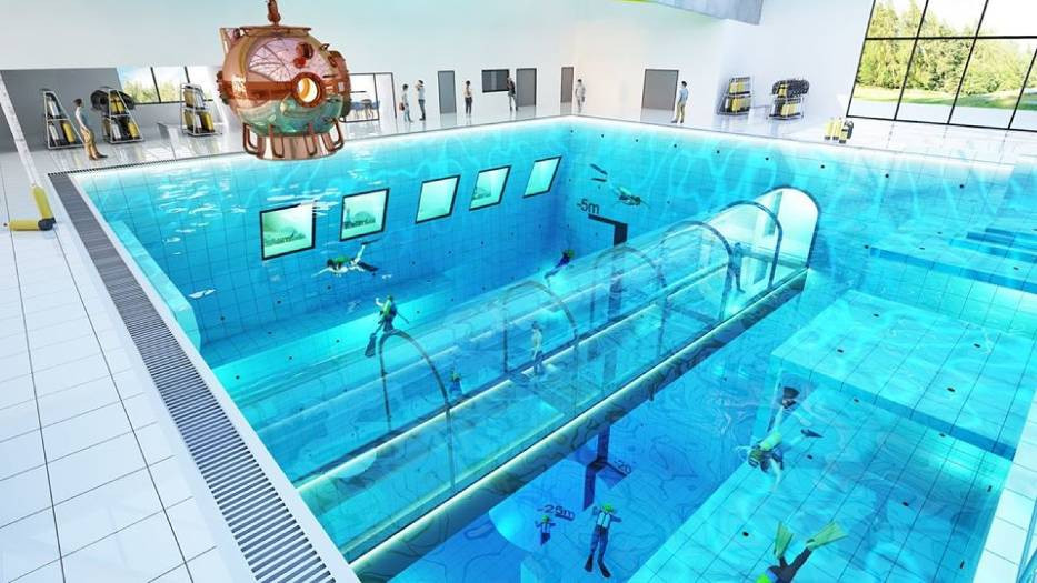 Deepspot – najgłębszy basen nurkowy świata – wizualizacja.