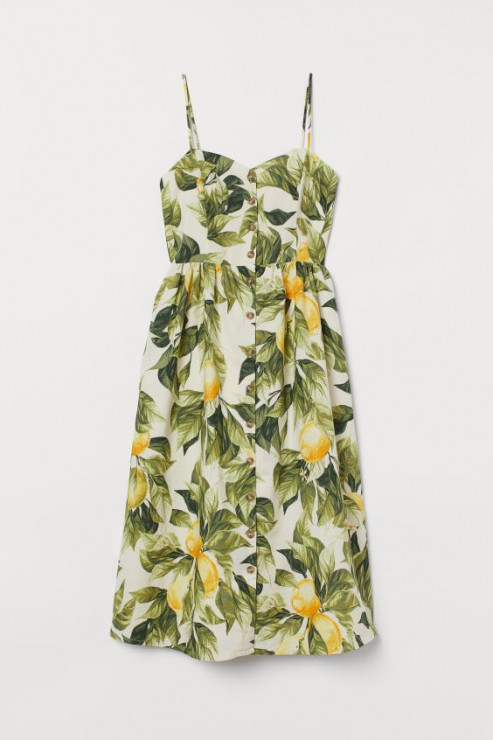 Sukienka o serduszkowym dekolcie, H&M, 129,99 zł