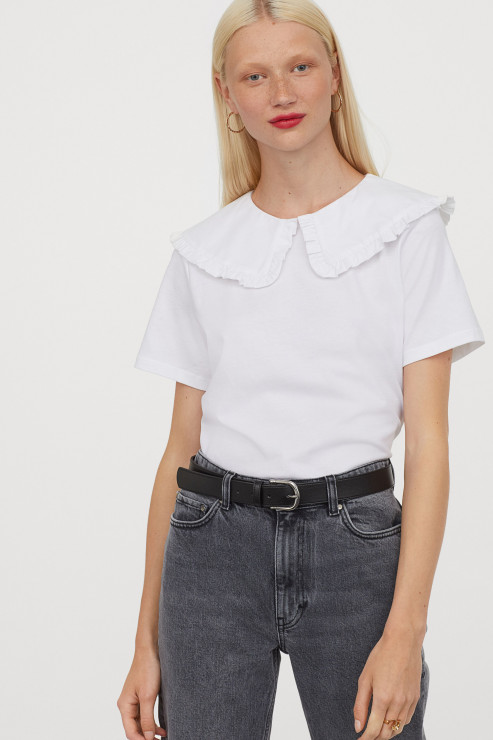 Romantyczna biała bluzka, H&M, 59,90 zł