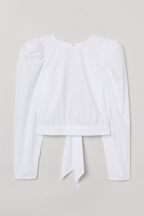 Romantyczna biała bluzka, H&M, 79,90 zł (przód)