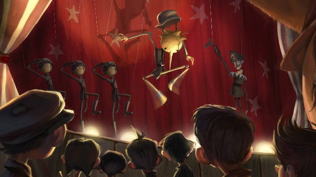 Kadr z filmu „Pinokio” w reżyserii Guillermo Del Toro.