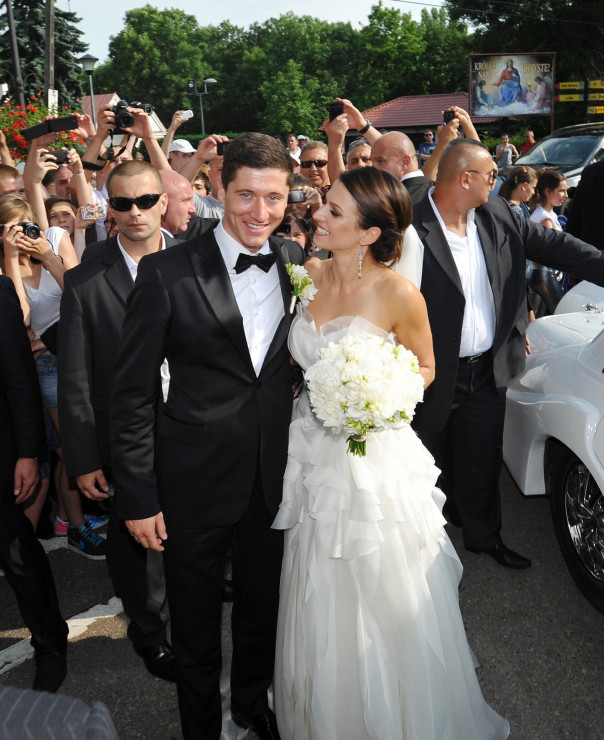 Anna Lewandowska w dniu ślubu z Robertem Lewandowskim