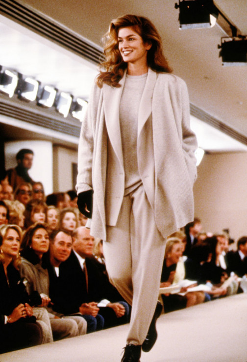 Cindy Crawford na pokazie Calvin Klein, 1992 rok.