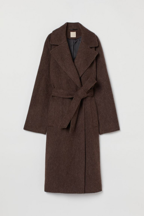 Płaszcz z domieszką wełny, H&M, 599,99 zł (cena przed rabatem)