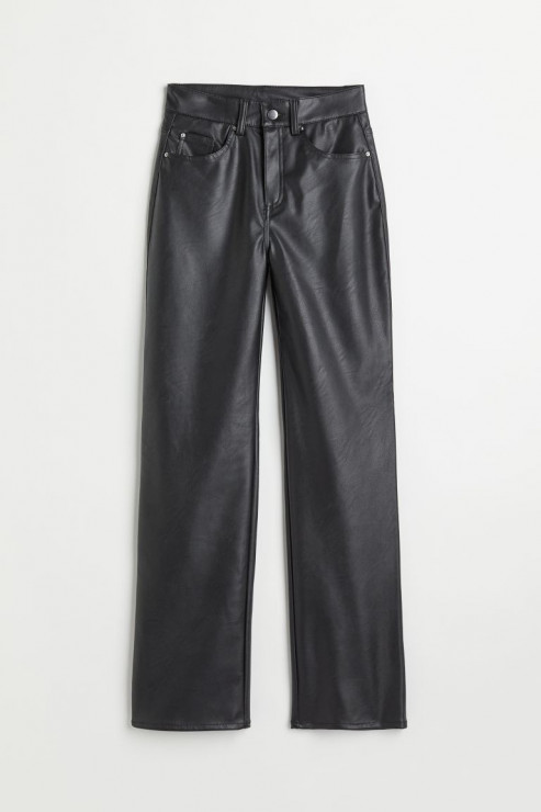 Spodnie z imitacji skóry, H&M, 129,99 zł