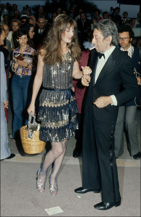 Serge Gainsbourg i Jane Birkin na Festiwalu Filmowym w Cannes film w 1974 roku