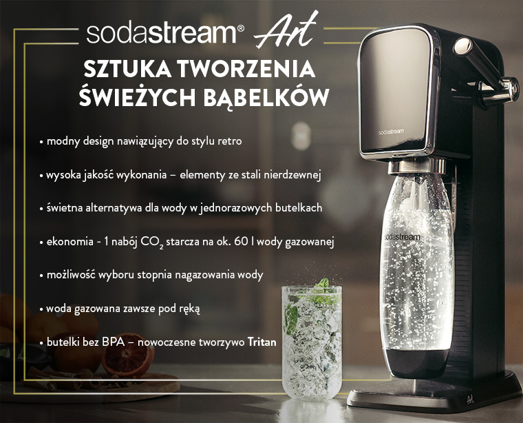 SodaStream Art – sztuka tworzenia świeżych bąbelków - infografika